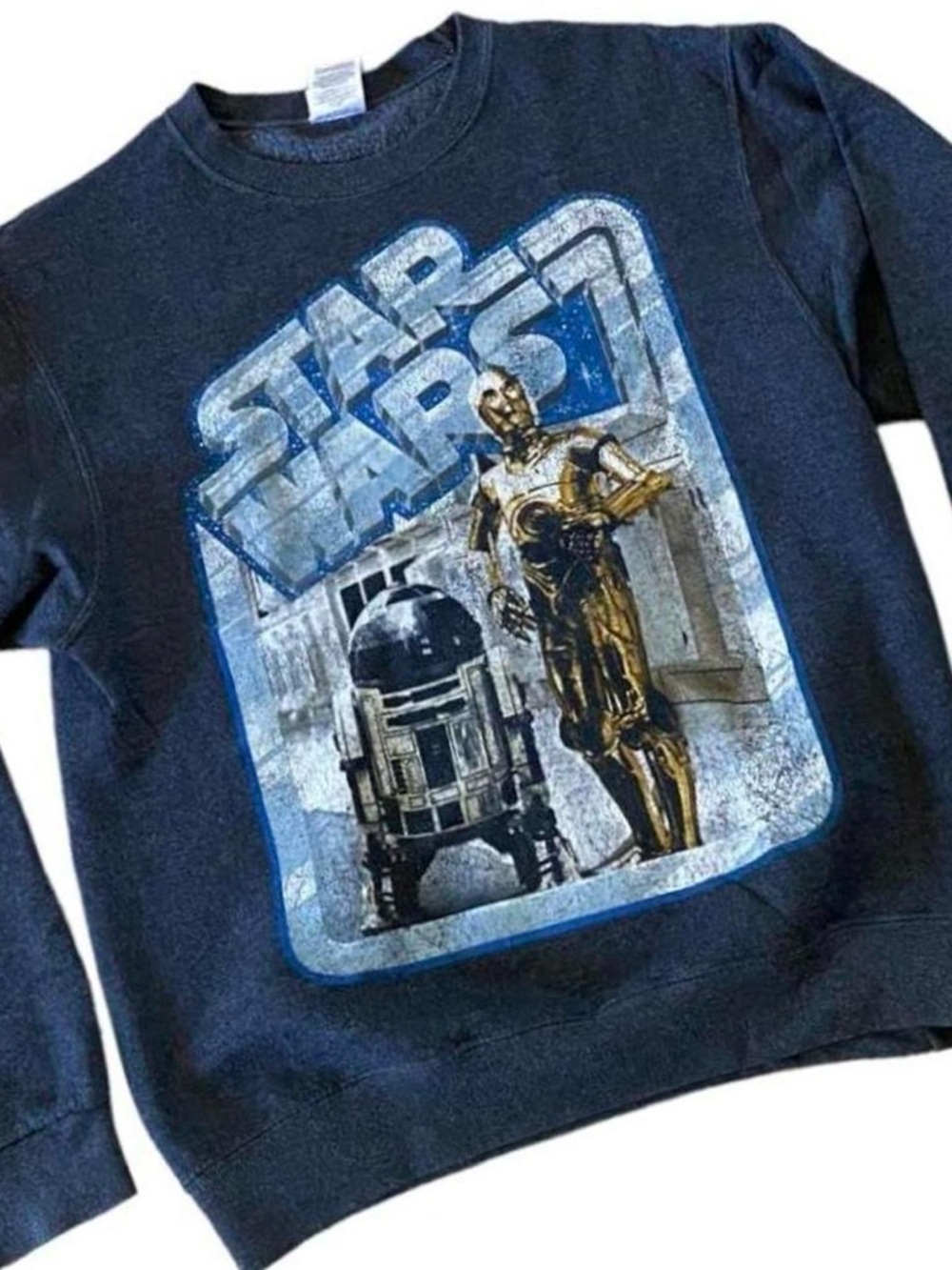 Vintage Star Wars R2-D2 & C3PO Crewneck Sweatshirt Mens Size Small Retro